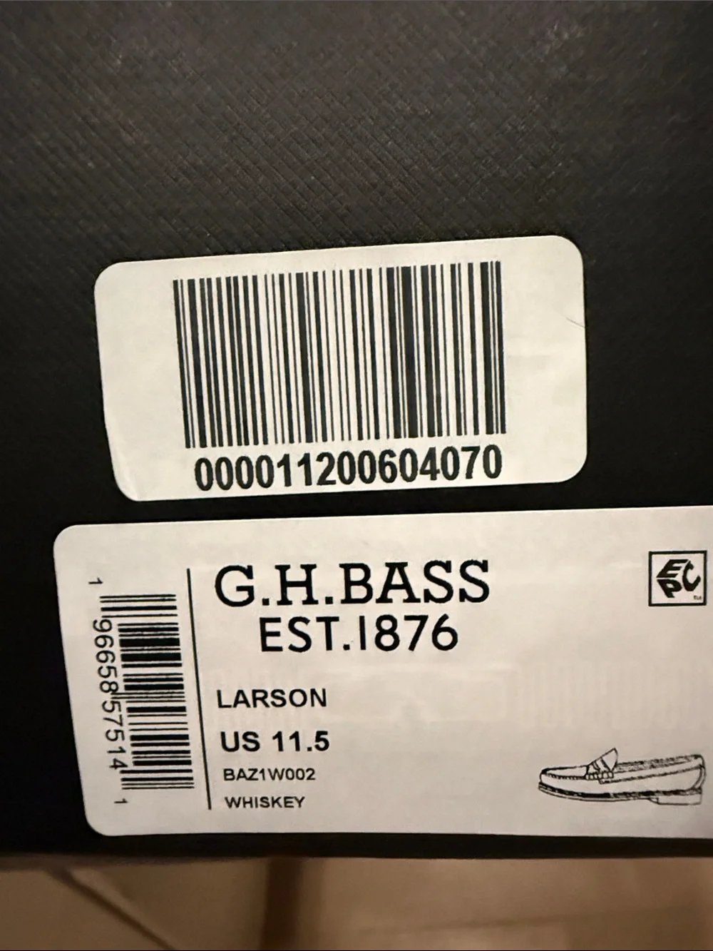 G.H. Bass & Co. Brown Leather Larson Penny Loafers for Men 11.5